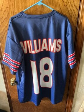 NFL #18 Football Jersey in Navy and White